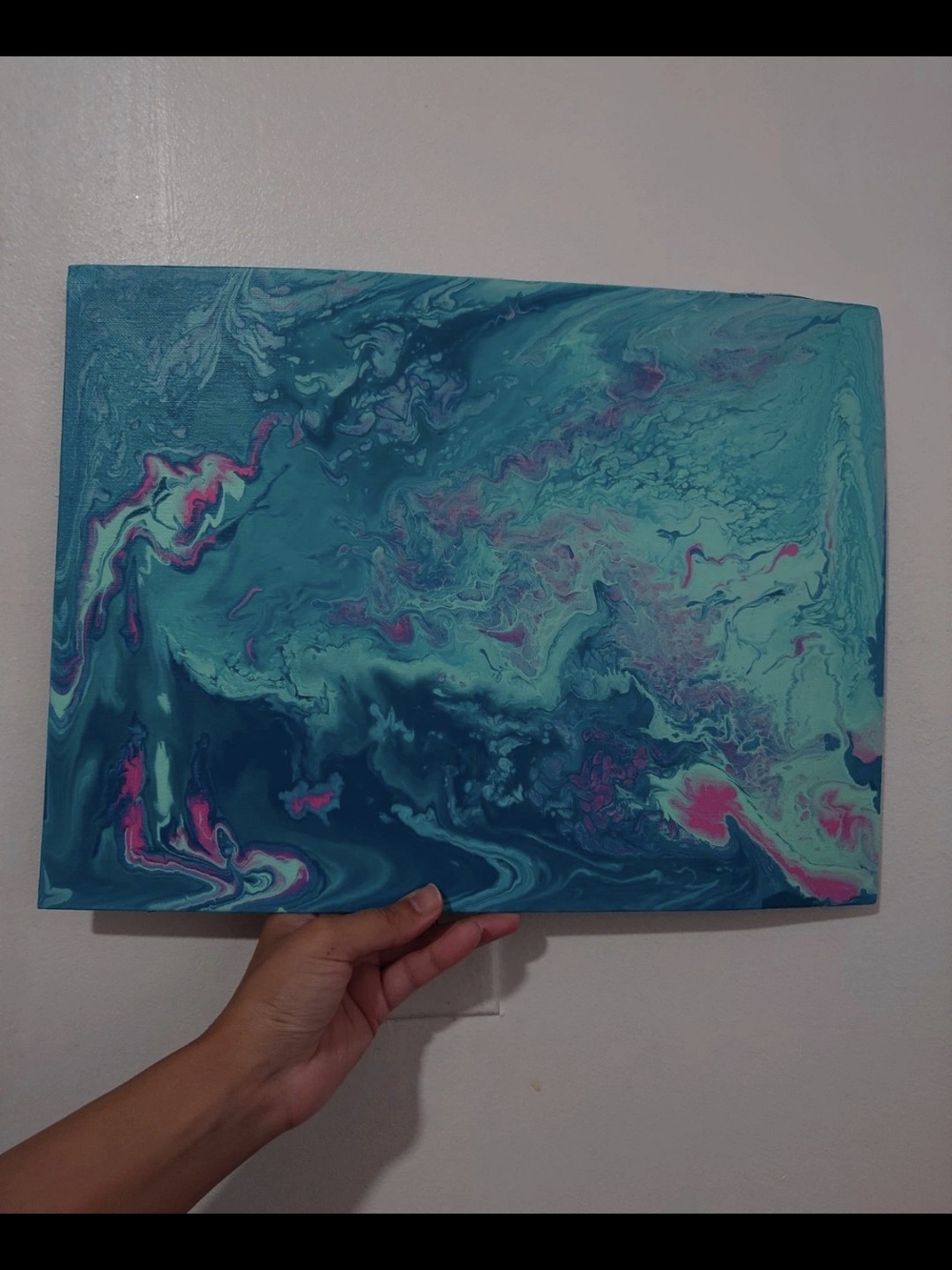 Hand paint/Selfpaint Abstract "Sea Convulsive" W/ Variety Of Sea Colors